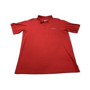 Columbia Mens XL Red Polo Shirt Omni-Wick Advanced Evaporation Cotton/Polyester
